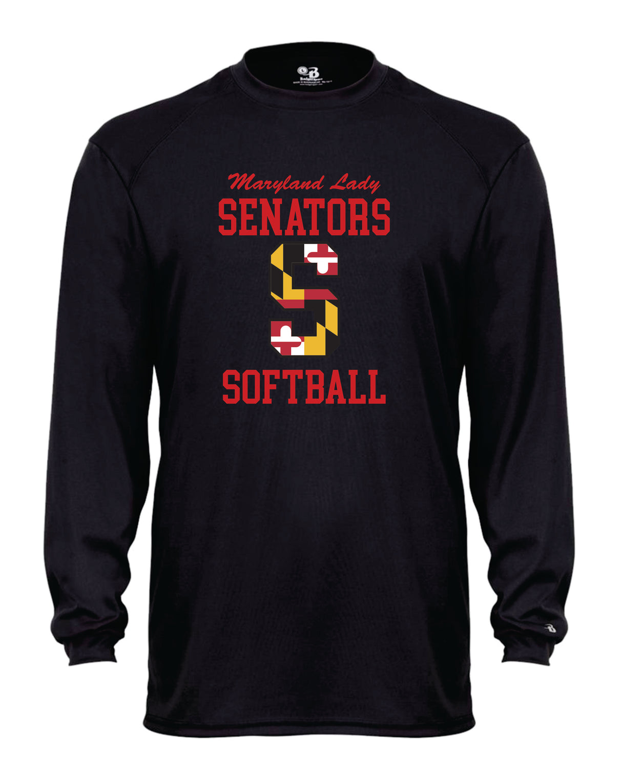 Senators Softball Long Sleeve Dri-Fit Shirt Big S Logo