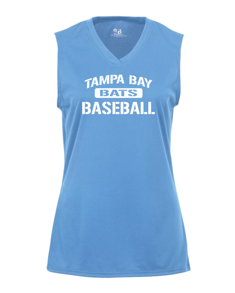 Tampa Bay Bats Dri Fit Sleeveless V Neck - WOMEN