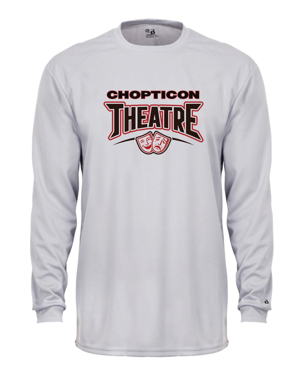 Chopticon Theatre Long Sleeve Badger Dri Fit Shirt Theatre Logo Women