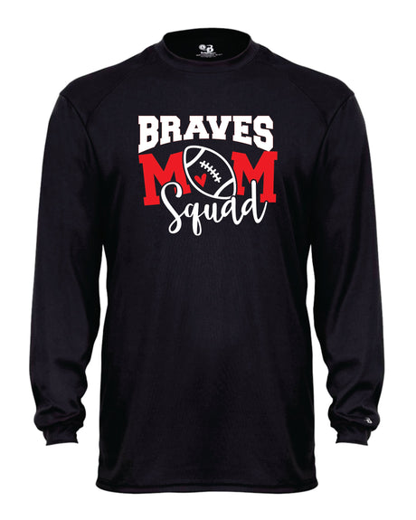 Mechanicsville Braves Long Sleeve Badger Dri Fit WOMEN Shirt-FOOTBALL MOM SQUAD