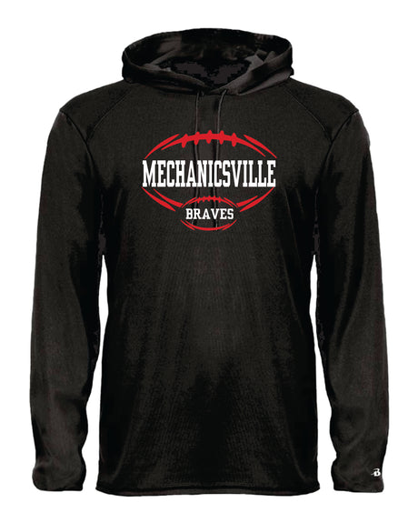 Mechanicsville Braves Long Sleeve Badger  Hooded Dri Fit Shirt