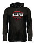 Load image into Gallery viewer, Mechanicsville Braves Long Sleeve Badger  Hooded Dri Fit Shirt YOUTH
