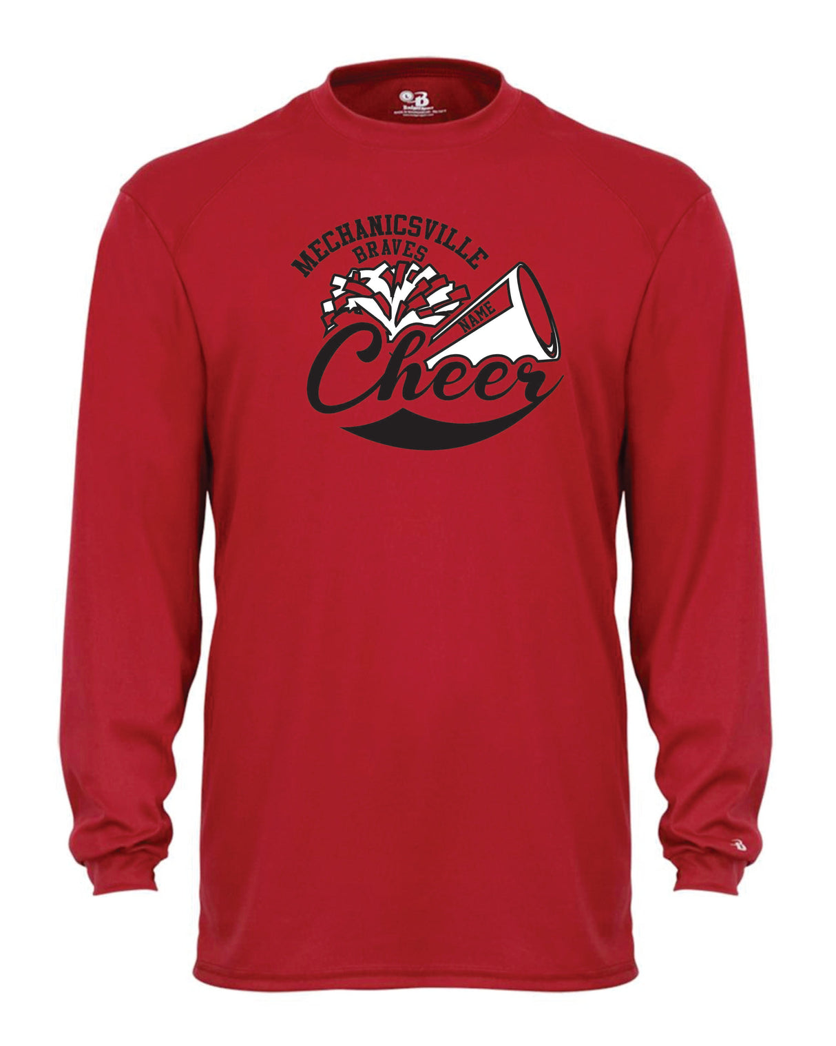 Mechanicsville Braves Long Sleeve Badger Dri Fit Shirt YOUTH-CHEER