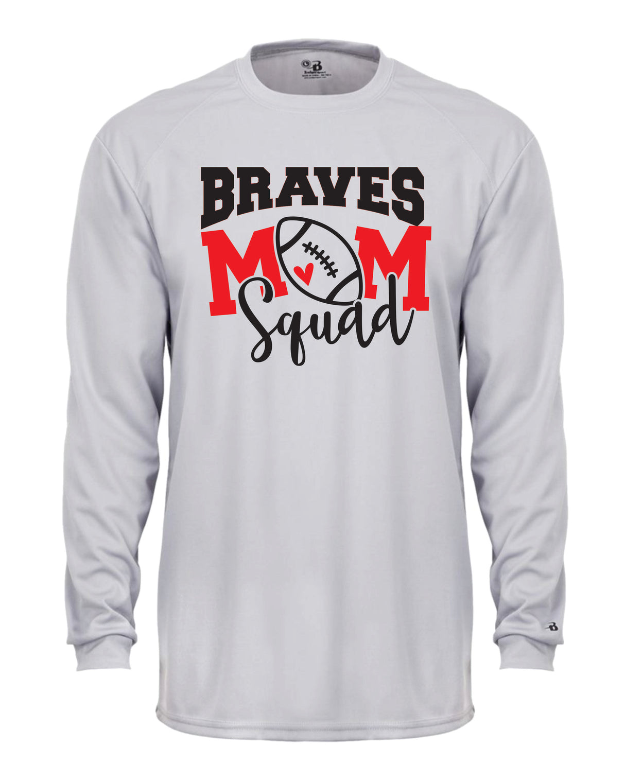 Mechanicsville Braves Long Sleeve Badger Dri Fit Shirt-FOOTBALL MOM SQUAD