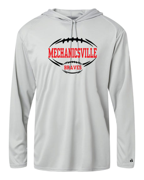 Mechanicsville Braves Long Sleeve Badger  Hooded Dri Fit Shirt