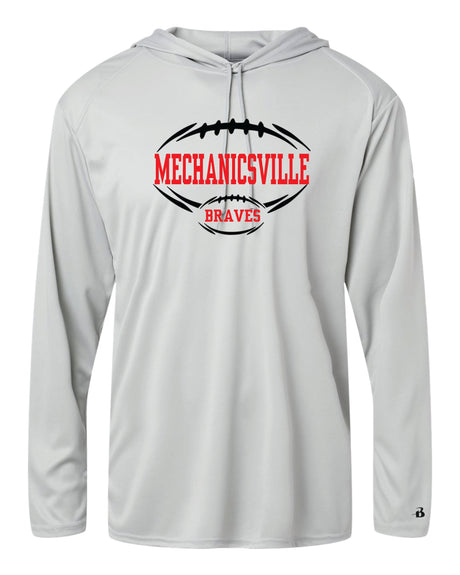 Mechanicsville Braves Long Sleeve Badger  Hooded Dri Fit Shirt YOUTH