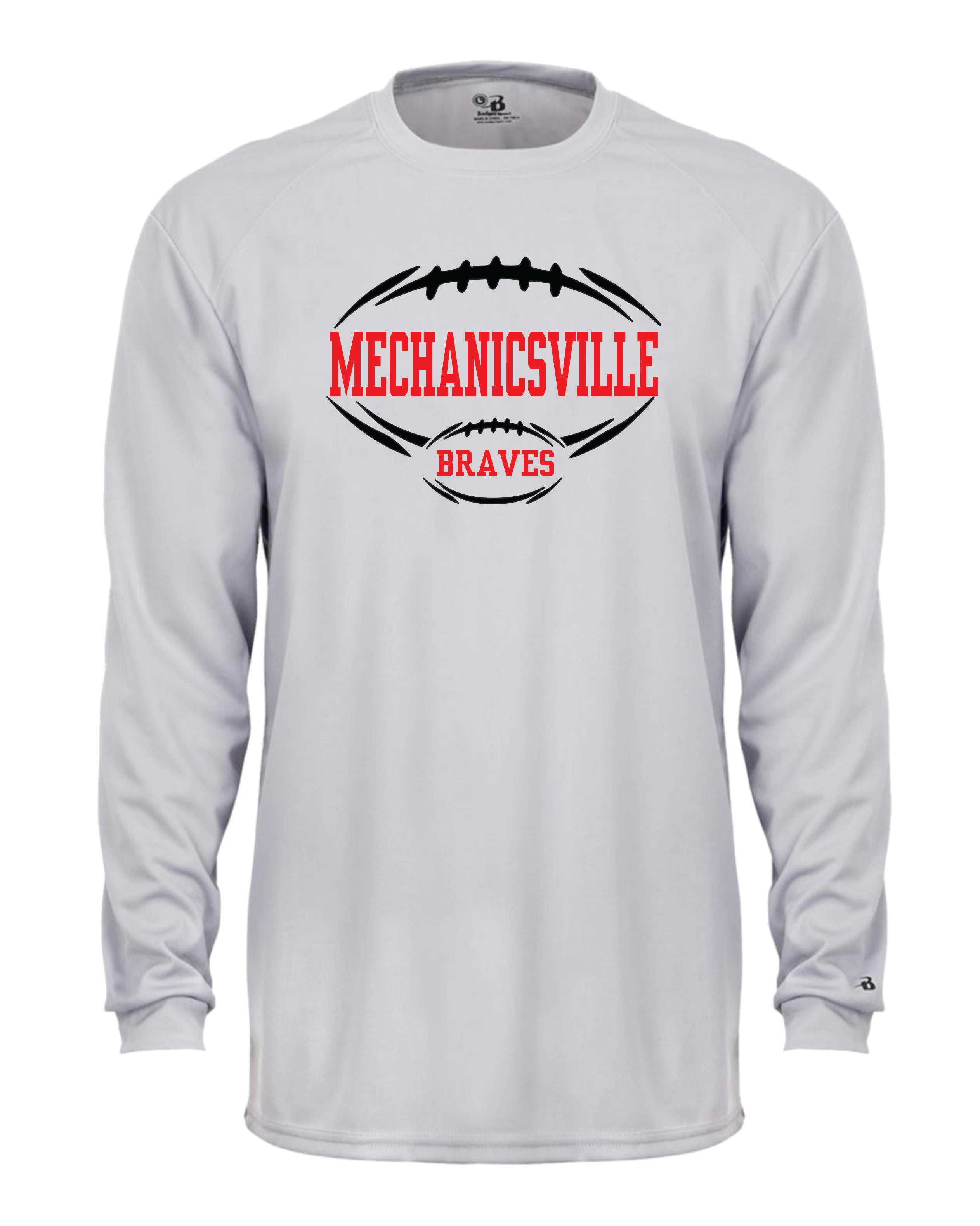 Mechanicsville Braves Long Sleeve Badger Dri Fit Shirt YOUTH