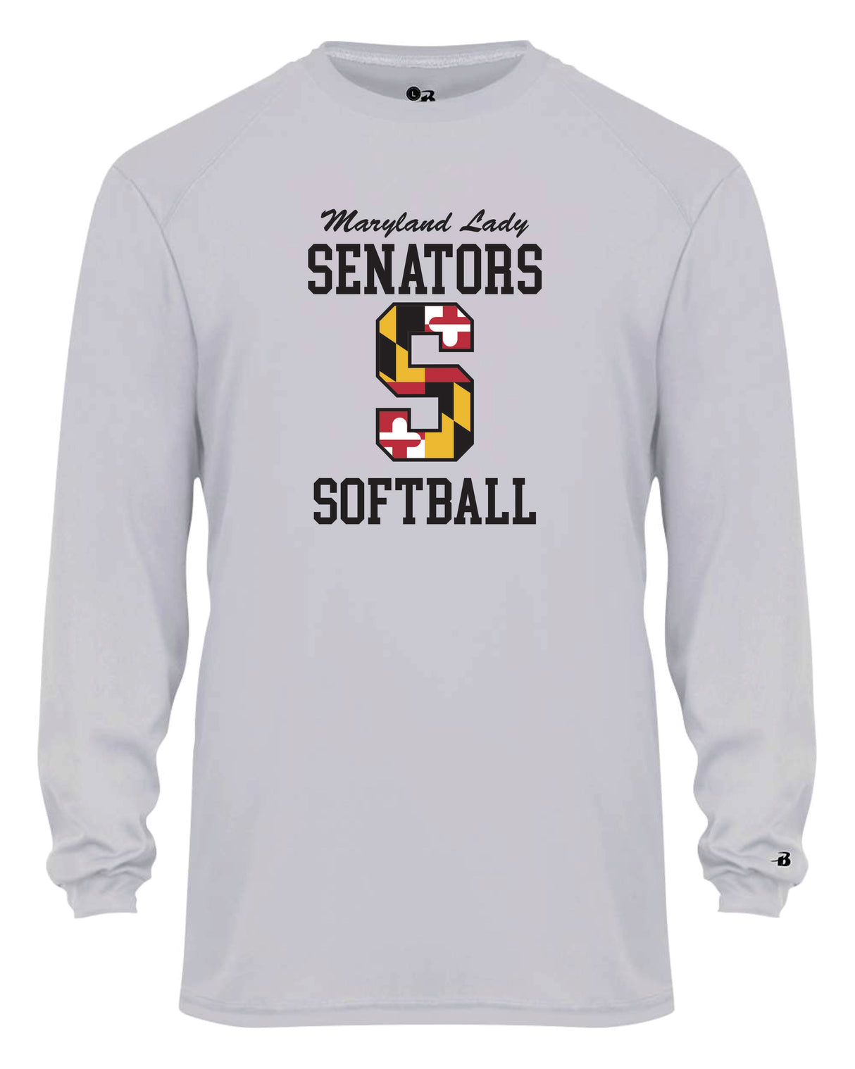 Senators Softball Long Sleeve Dri-Fit Shirt Big S Logo