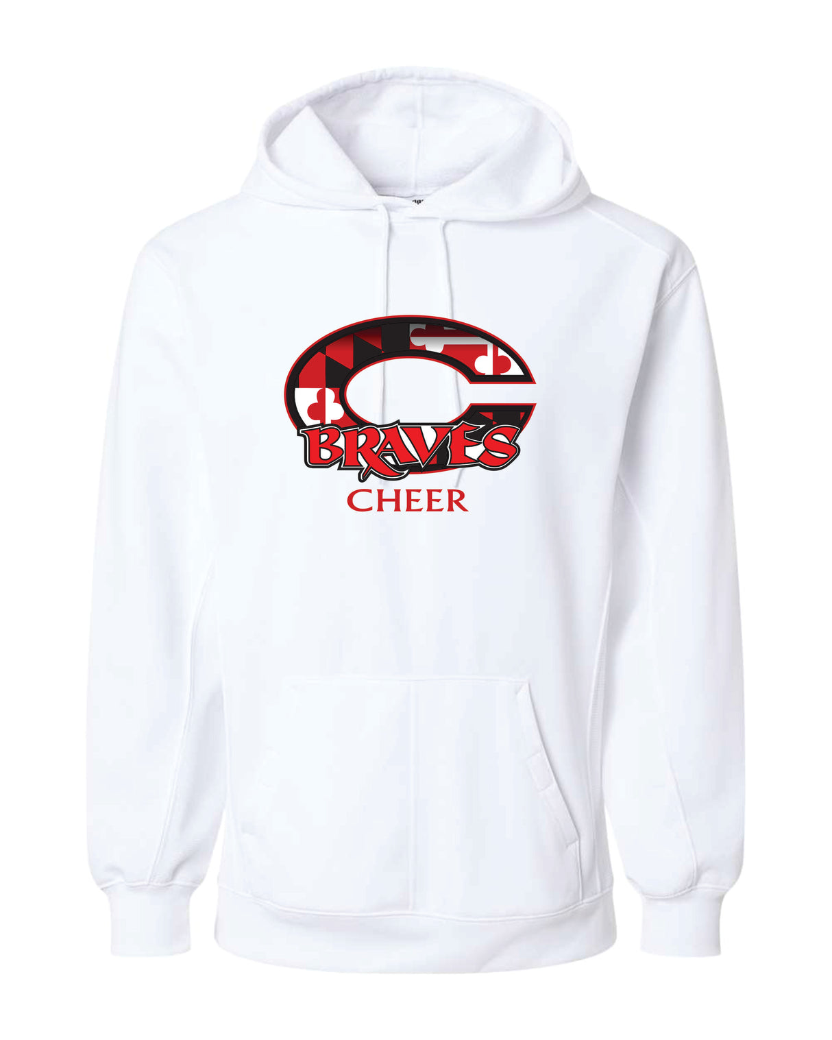 Chopticon Braves Cheer Badger Dri-fit Hoodie - MD Flag Braves