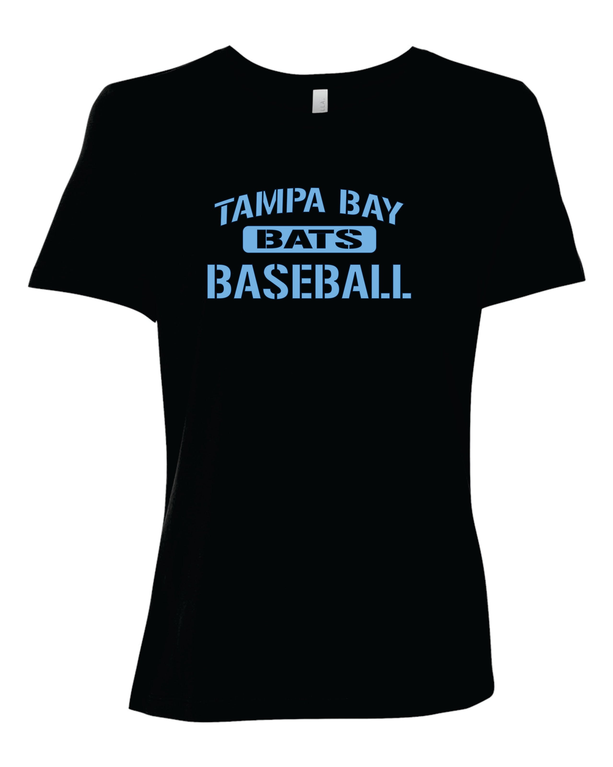 Tampa Bay Bats Women's Bella and Canvas Short Sleeve Relaxed Fit Crew Neck