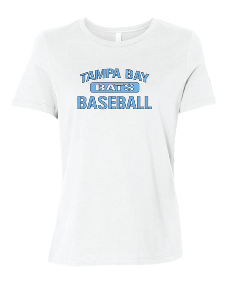 Tampa Bay Bats Women's Bella and Canvas Short Sleeve Relaxed Fit Crew Neck