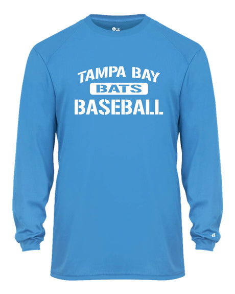Tampa Bay Bats Long Sleeve Badger Dri Fit Shirt