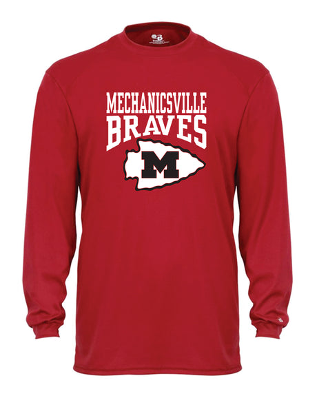 Mechanicsville Braves Long Sleeve Badger Dri Fit Shirt
