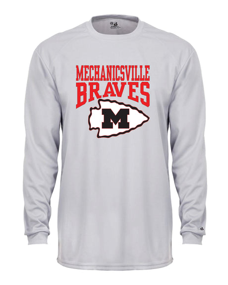 Mechanicsville Braves Long Sleeve Badger Dri Fit Shirt