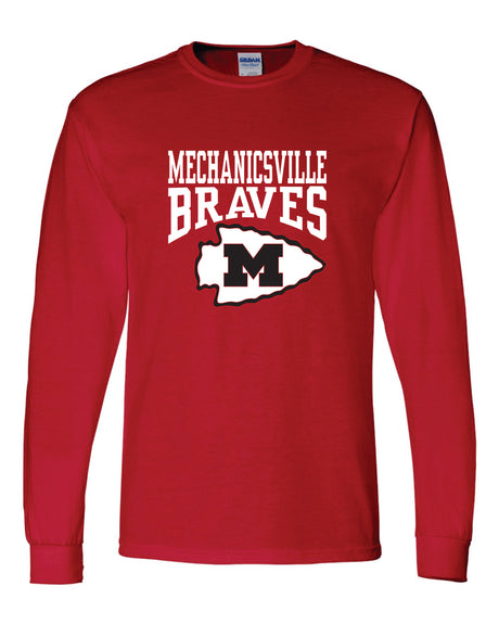 Mechanicsville Braves 50/50 Long Sleeve T-Shirts-YOUTH