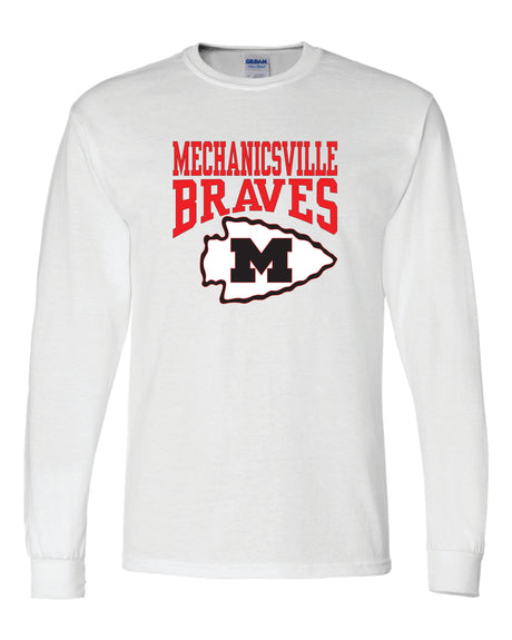 Mechanicsville Braves 50/50 Long Sleeve T-Shirts-YOUTH