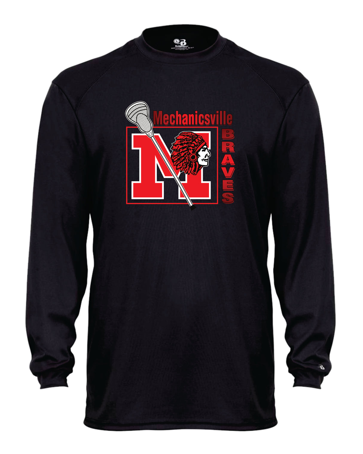 Mechanicsville Braves Long Sleeve Badger Dri Fit Shirt - LAX