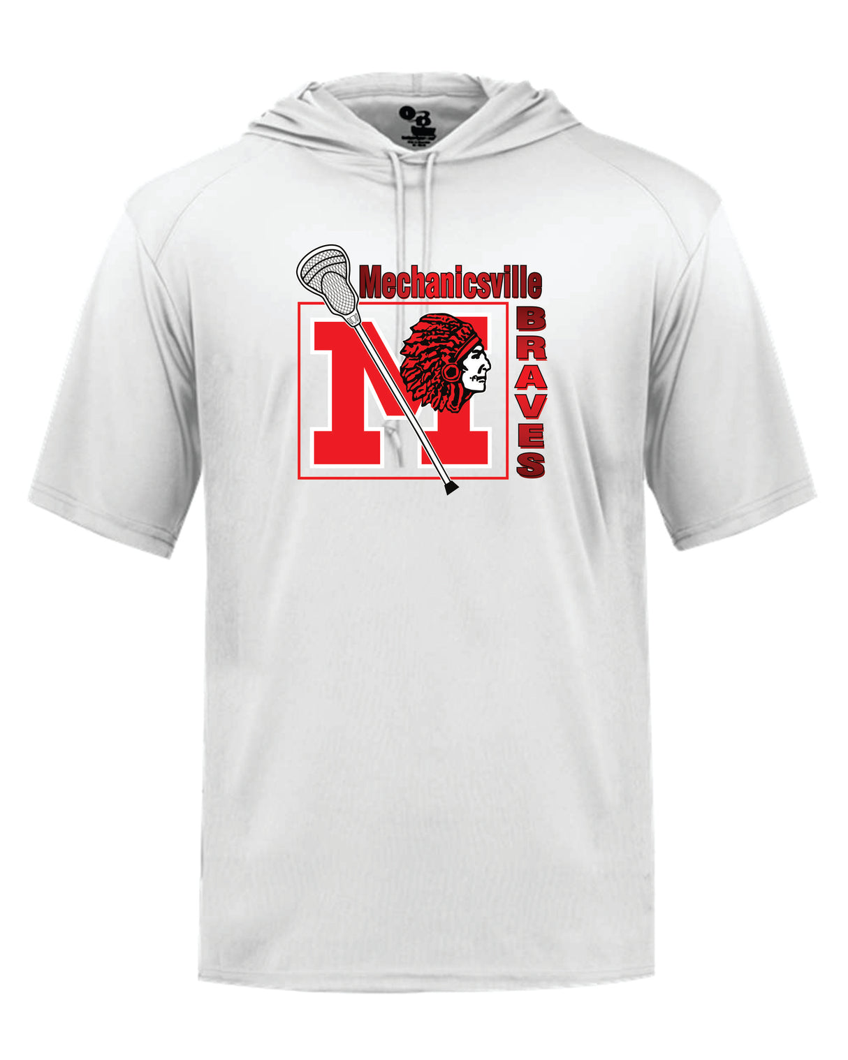 Mechanicsville Braves Badger SS hooded shirt YOUTH - LAX