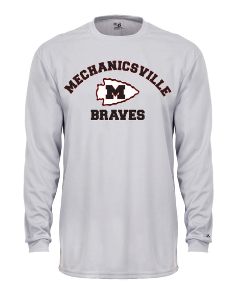 Mechanicsville Braves Long Sleeve Badger Dri Fit Shirt