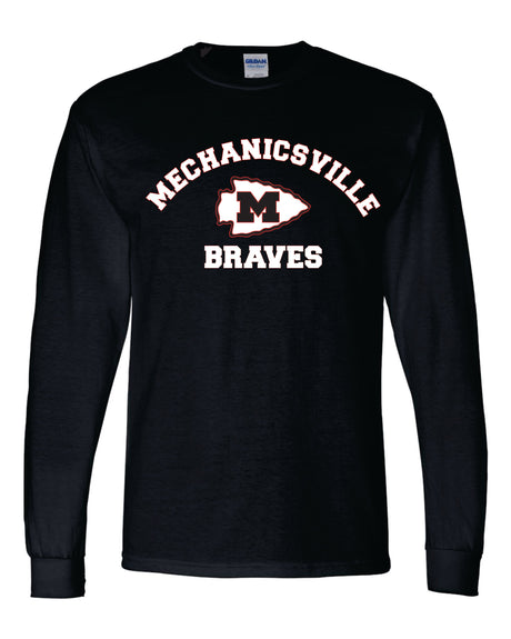 Mechanicsville Braves 50/50 Long Sleeve T-Shirts-YOUTH