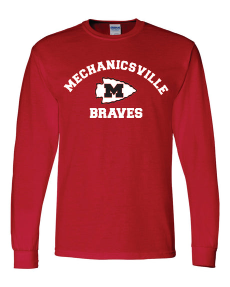 Mechanicsville Braves 50/50 Long Sleeve T-Shirts-YOUTH
