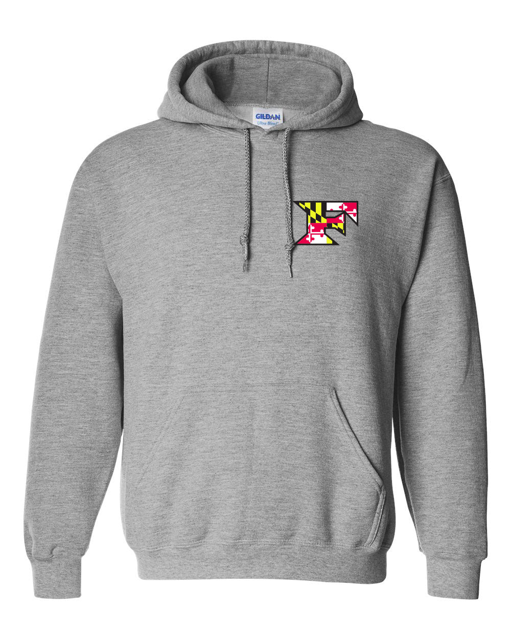Five Star Gildan/Jerzee 50/50 Hoodie - Maryland Chest Logo - YOUTH