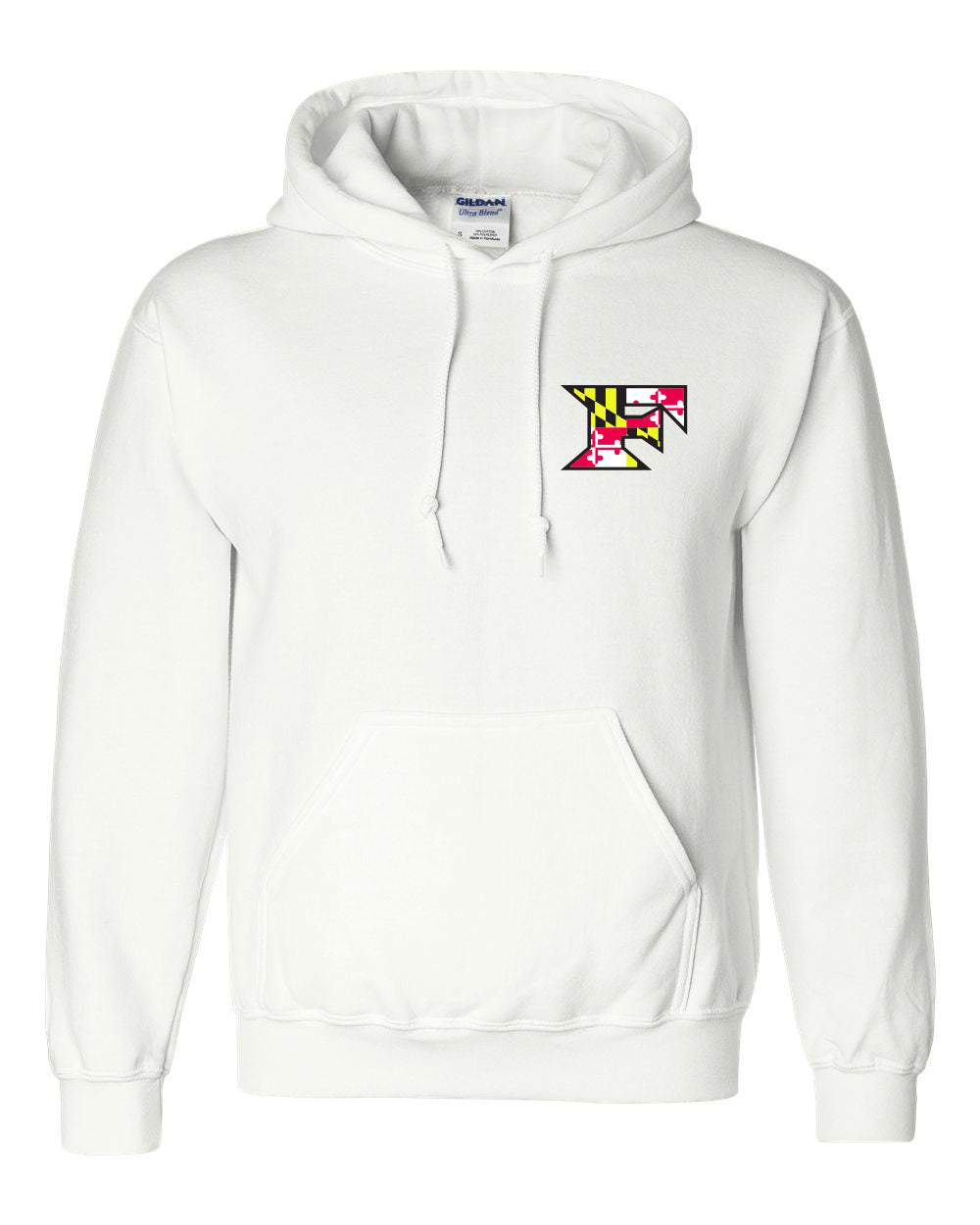 Five Star Gildan/Jerzee 50/50 Hoodie - Maryland Chest Logo - YOUTH