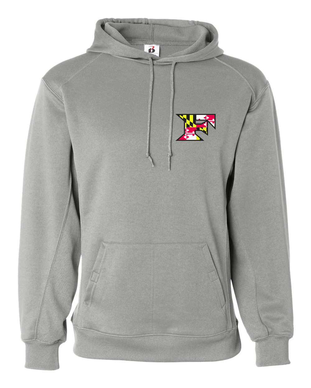Five Star Badger Dri-Fit LS Hooded Shirt - Maryland Chest Logo - WOMEN