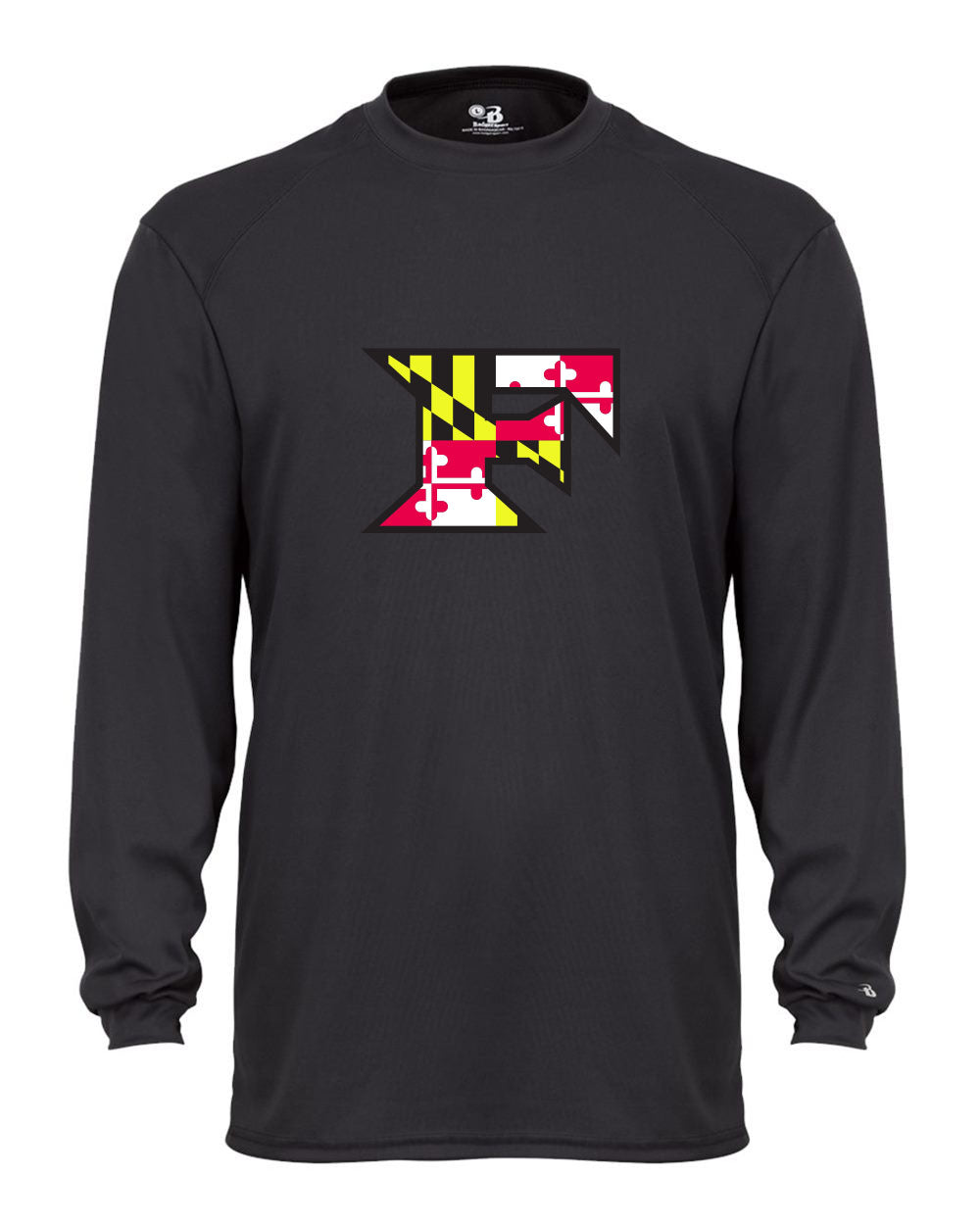 Five Star Badger Dri-Fit LS T-Shirt - Maryland Larger Logo - YOUTH