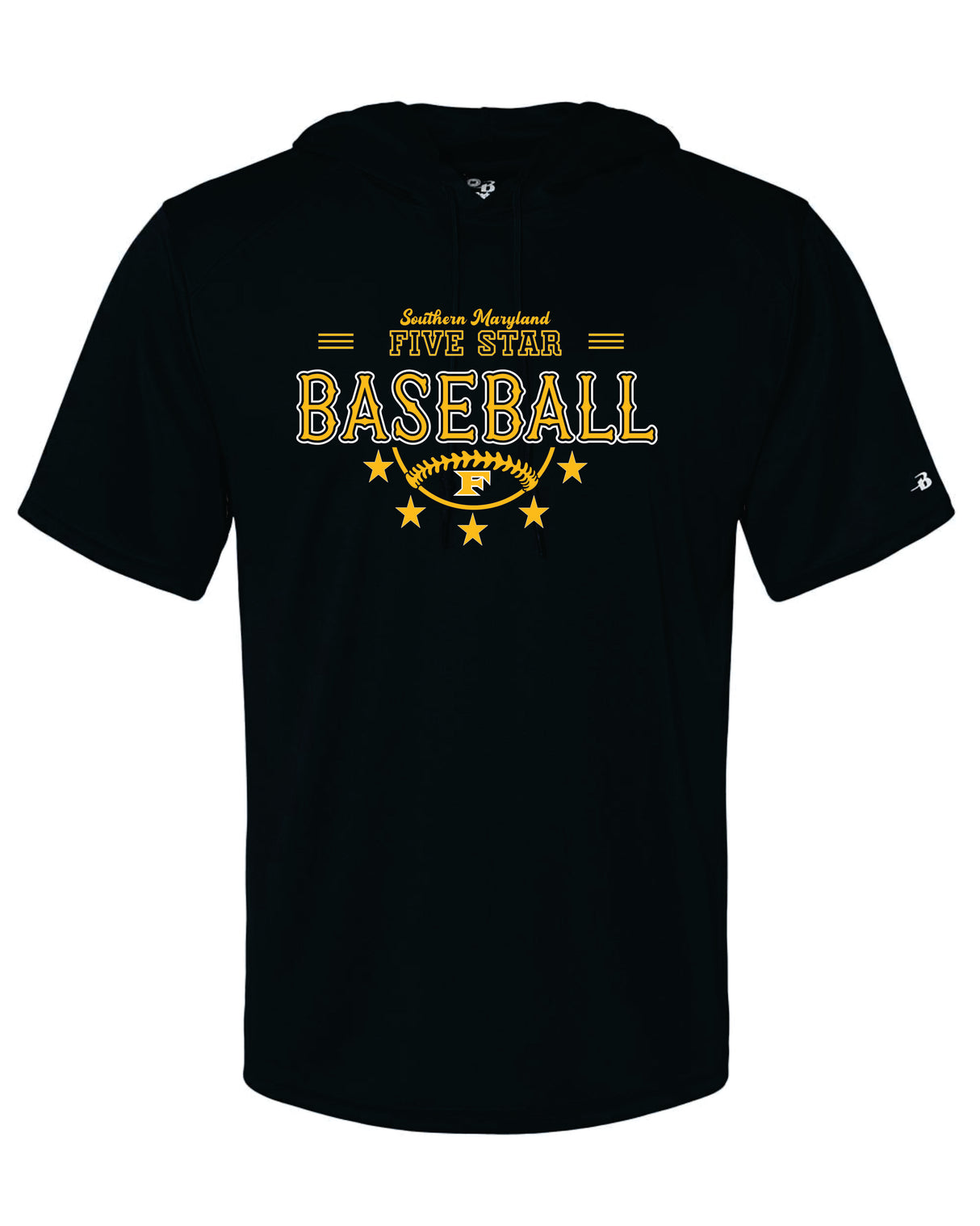 Five Star Badger Dri-Fit SS Hooded Shirt - Half Ball