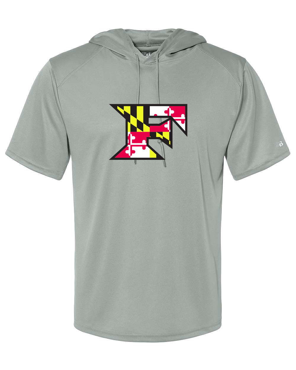 Five Star Badger Dri-Fit SS Hooded Shirt - Maryland Larger Logo