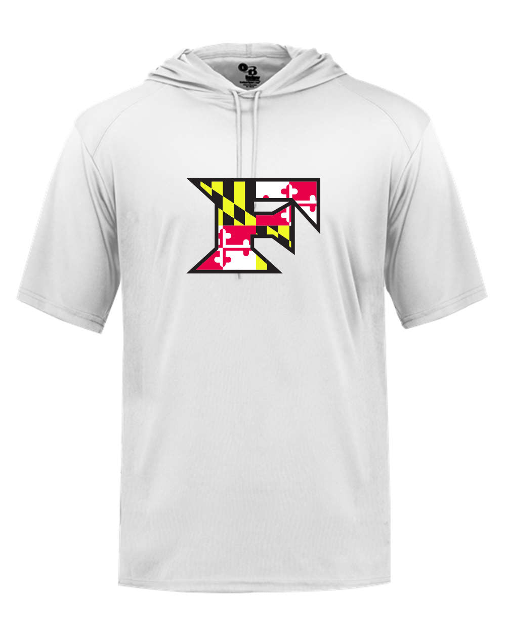 Five Star Badger Dri-Fit SS Hooded Shirt - Maryland Larger Logo