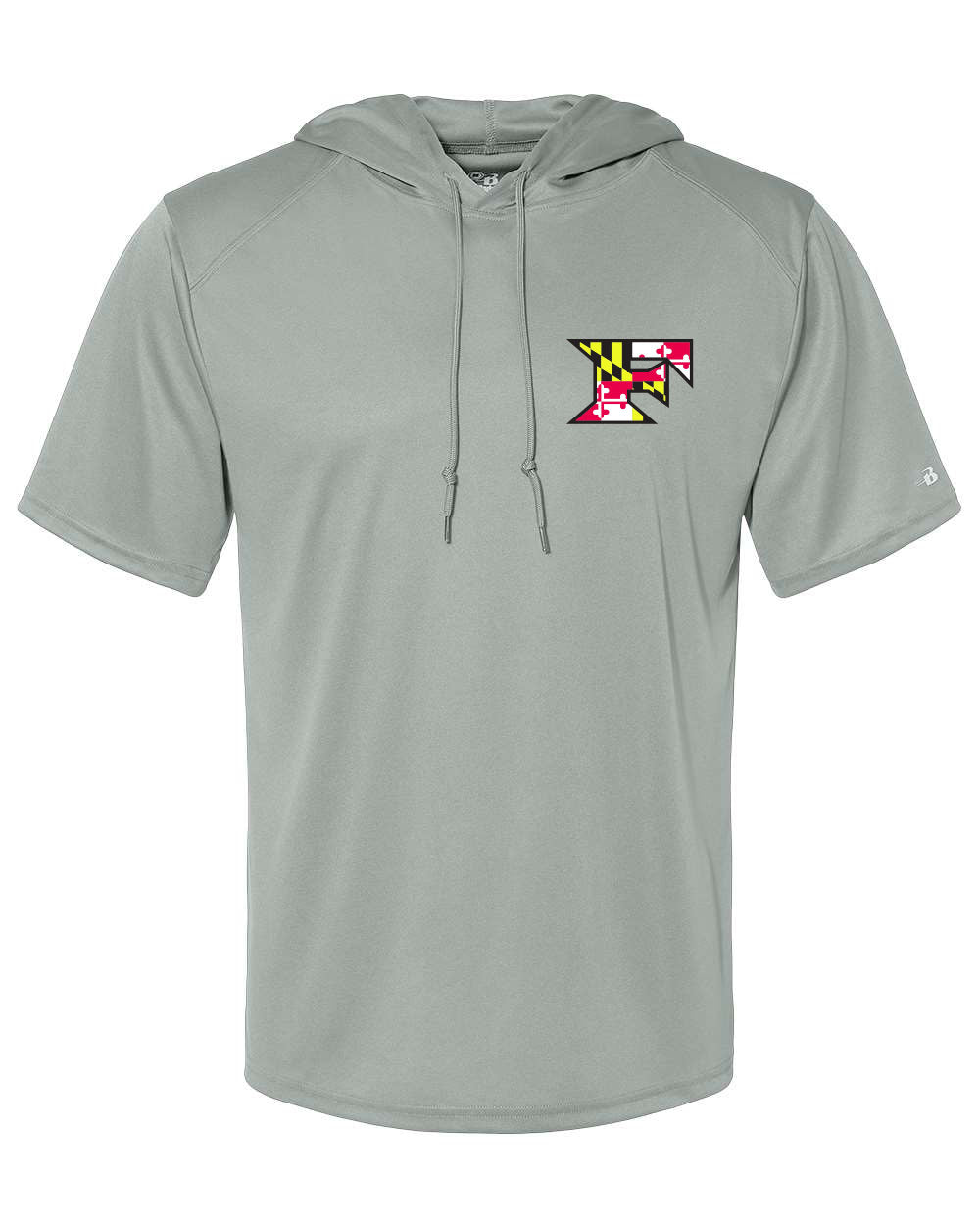 Five Star Badger Dri-Fit SS Hooded Shirt - Maryland Chest Logo