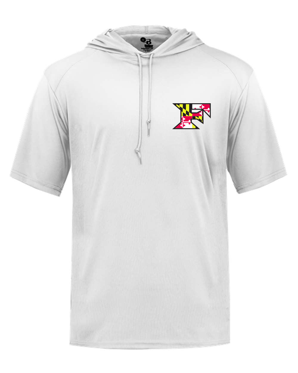 Five Star Badger Dri-Fit SS Hooded Shirt - Maryland Chest Logo