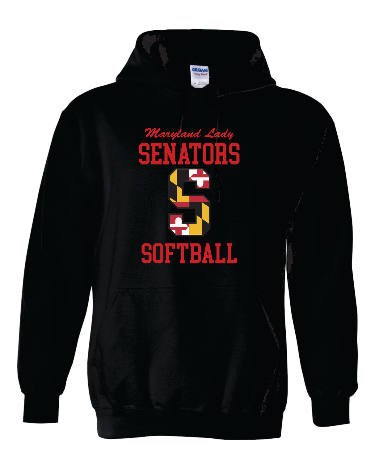 Lady Senators Gildan/Jerzee 50/50 Hoodie Big S Logo YOUTH