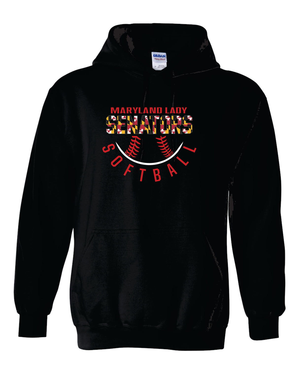 Lady Senators Gildan/Jerzee 50/50 Hoodie Half Ball Logo YOUTH