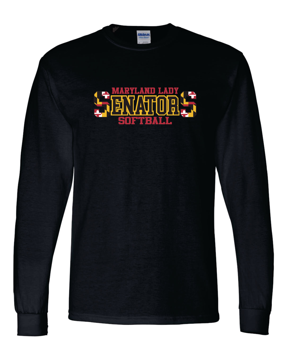 Lady Senators Long Sleeve T-Shirt 50/50 Blend Double S Logo YOUTH
