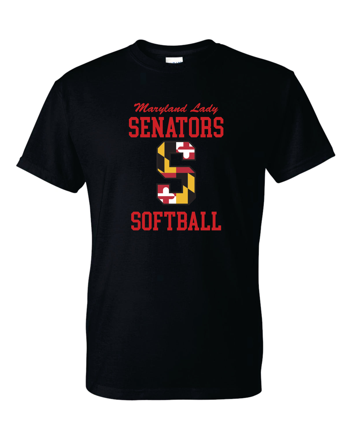 Lady Senators Short Sleeve T-Shirt 50/50 Blend Big S Design
