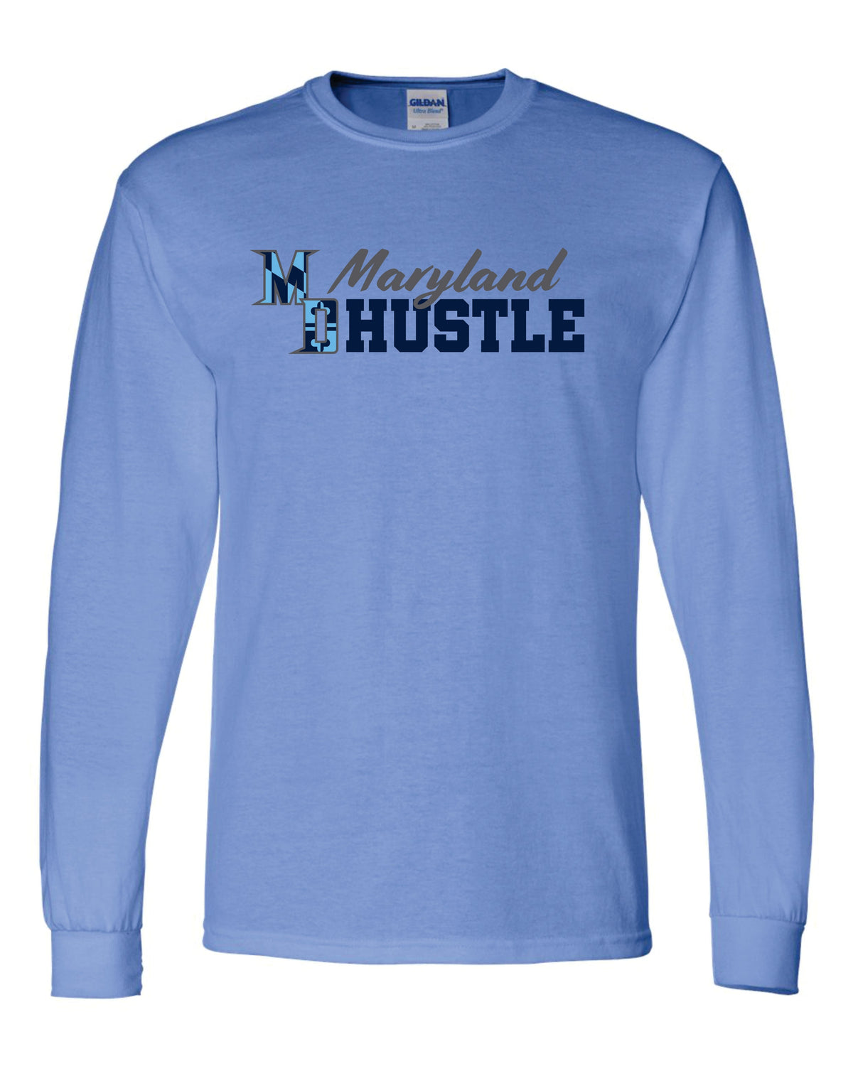 MD HUSTLE 50/50 Long Sleeve T-Shirts - Maryland Hustle logo