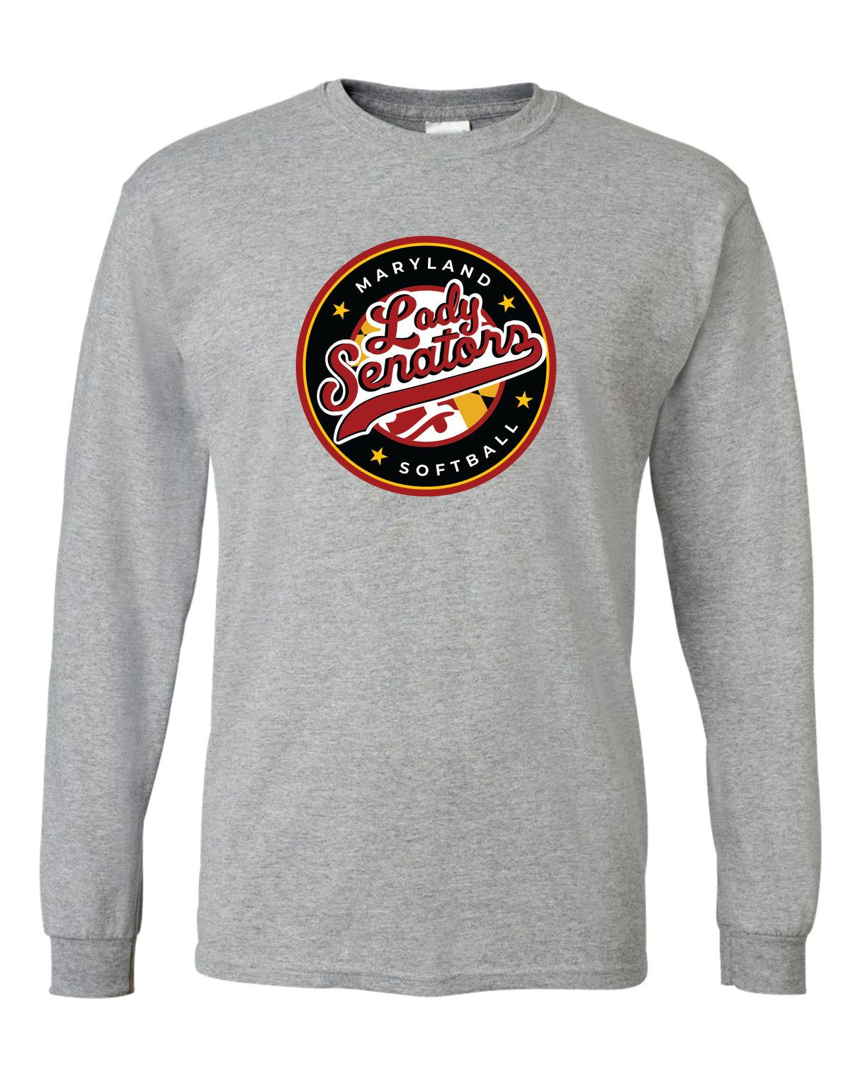 Lady Senators Long Sleeve T-Shirt 50/50 Blend-Circle Logo YOUTH
