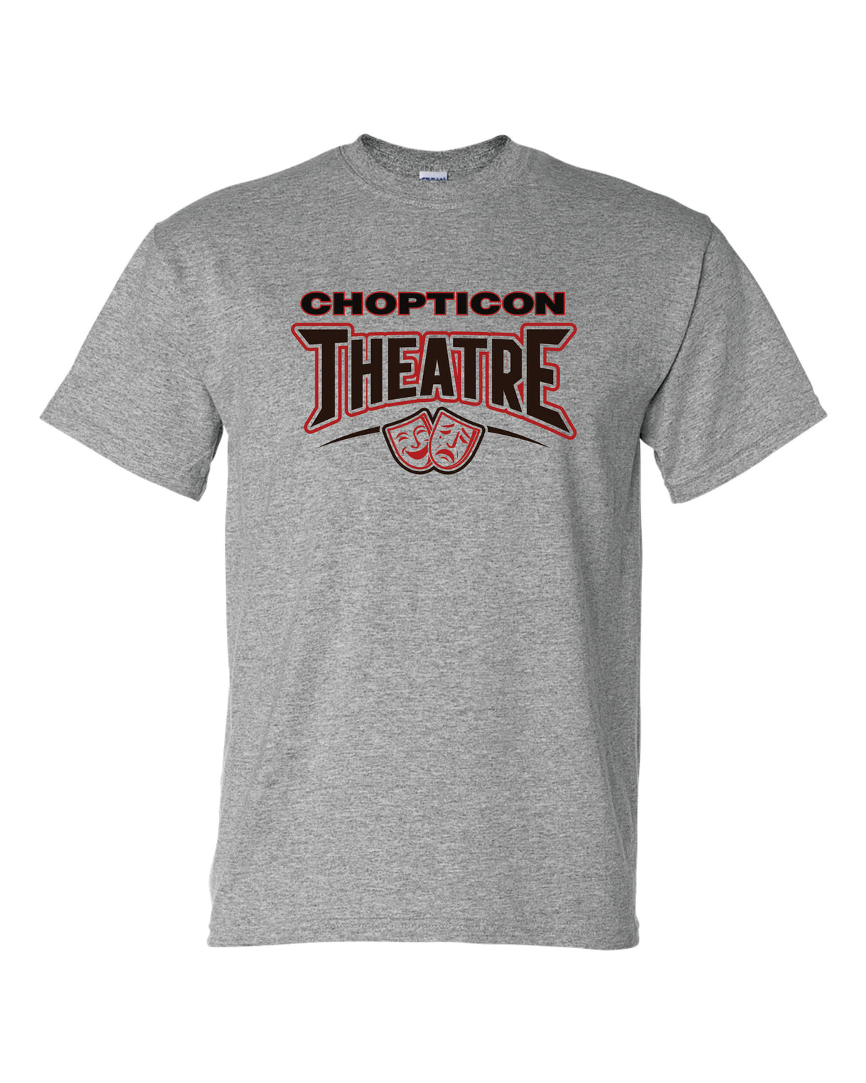 Chopticon Theatre Short Sleeve T-Shirt 50/50 Blend Adult Theatre Logo