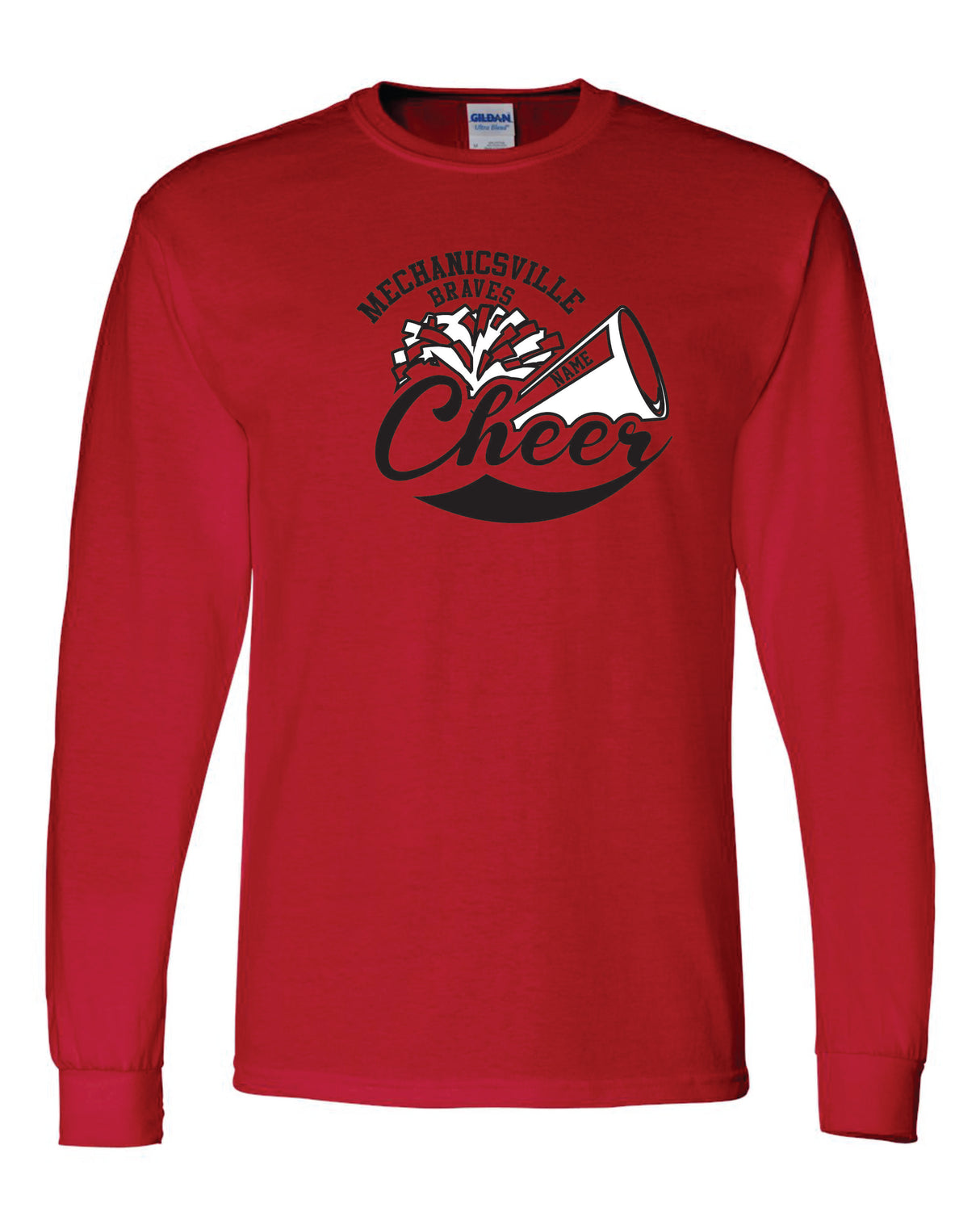 Mechanicsville Braves 50/50 Long Sleeve T-Shirts -CHEER YOUTH