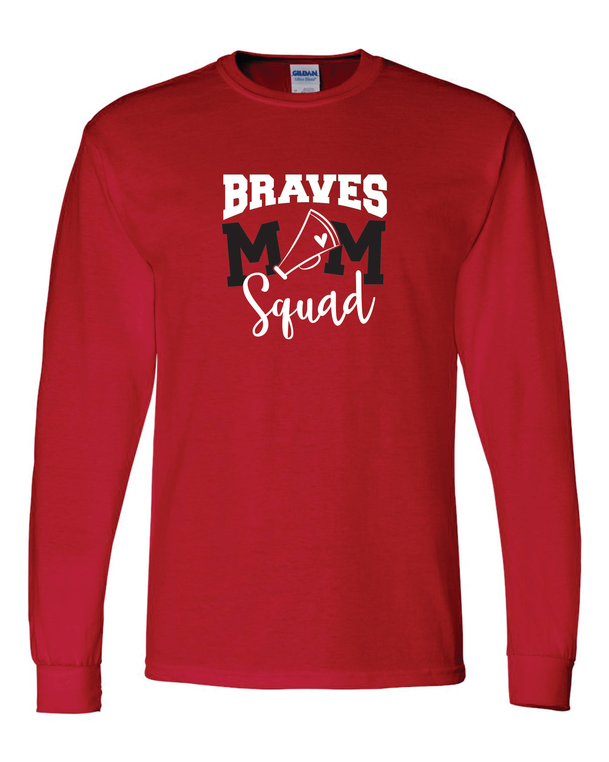 Mechanicsville Braves 50/50 Long Sleeve T-Shirts-CHEER MOM SQUAD