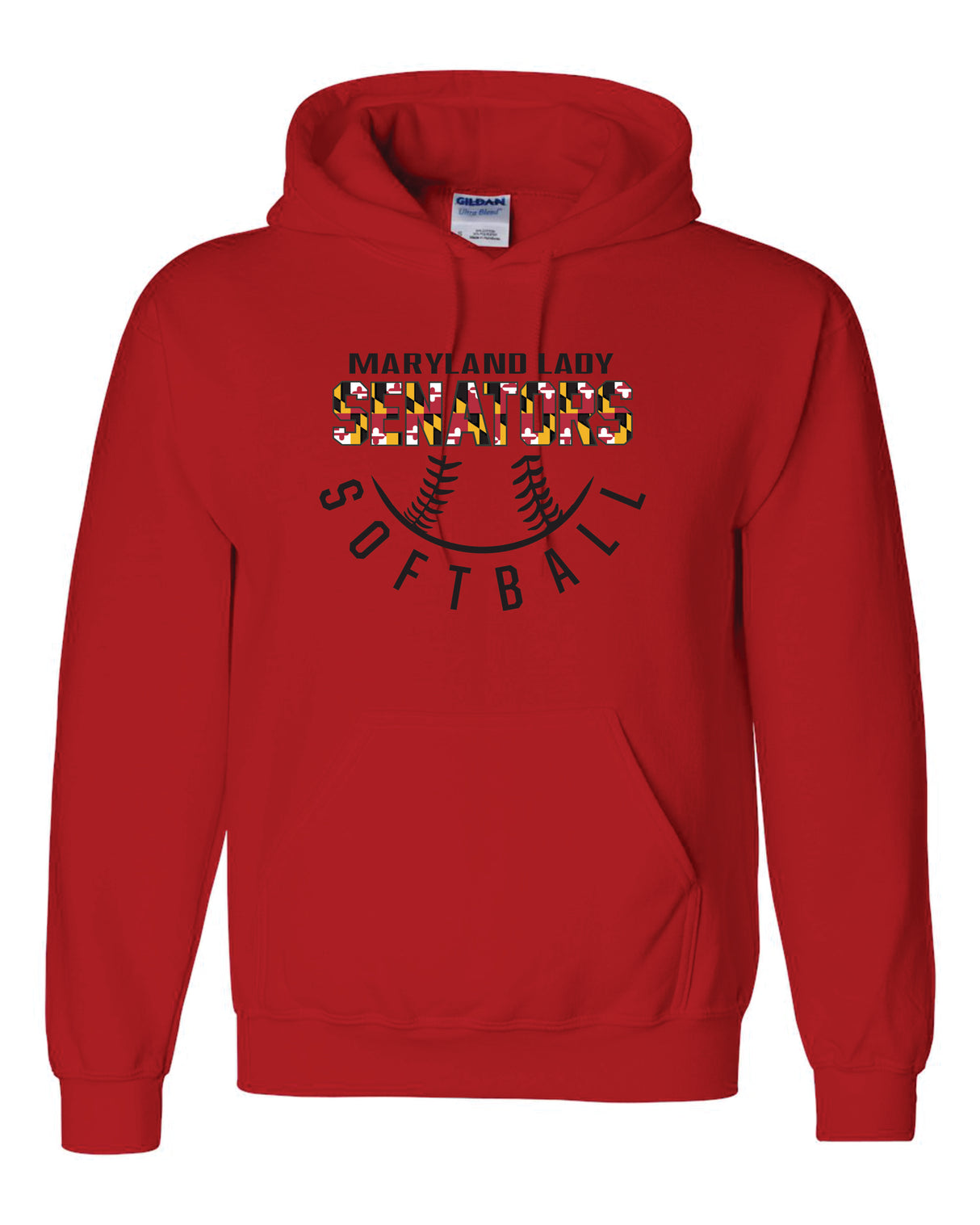 Lady Senators Gildan/Jerzee 50/50 Hoodie Half Ball Logo YOUTH