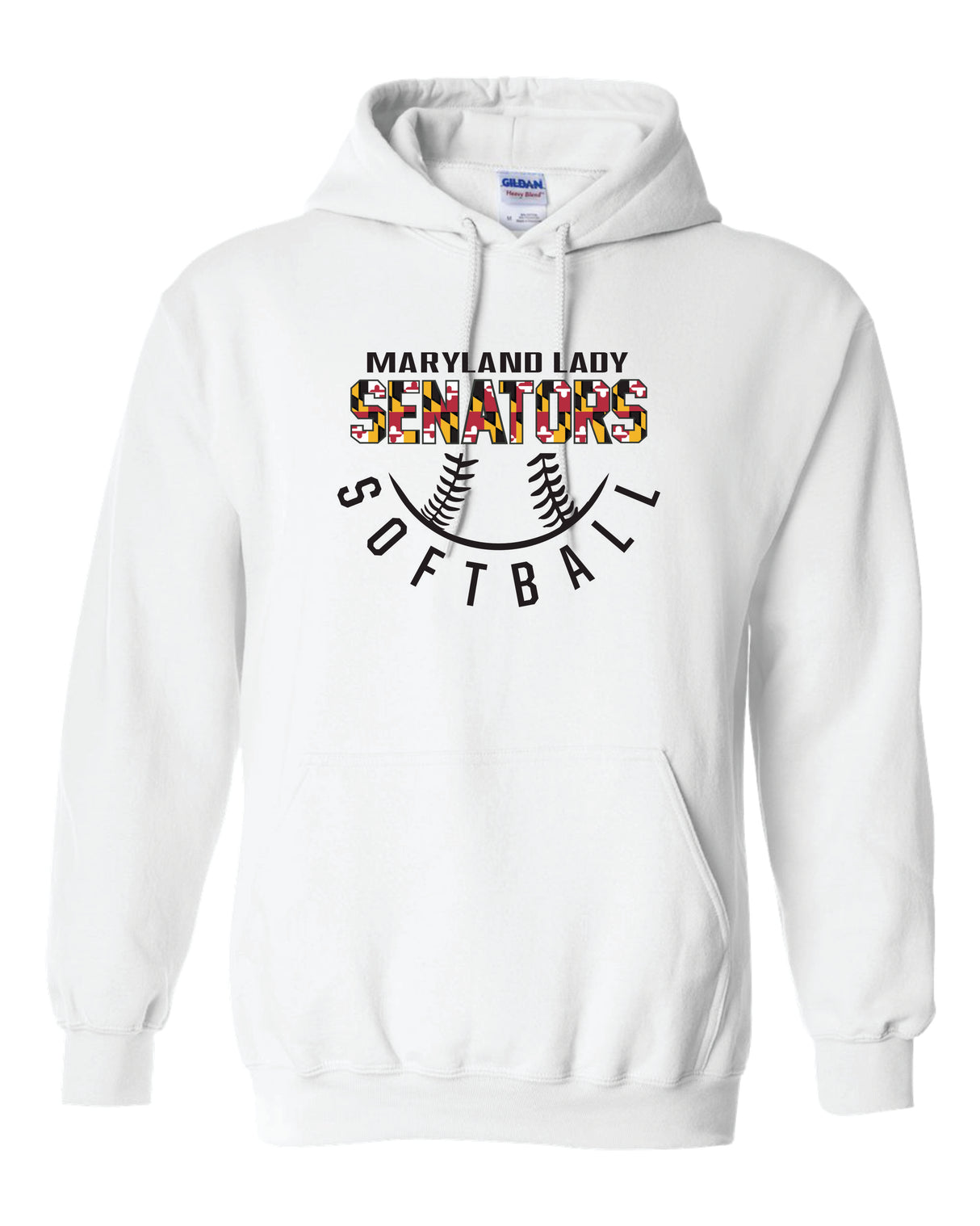 Lady Senators Gildan/Jerzee 50/50 Hoodie Half Ball Logo YOUTH