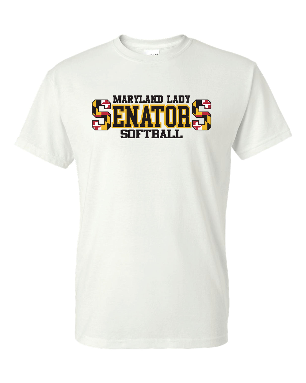 Lady Senators Short Sleeve T-Shirt 50/50 Blend Double S Logo YOUTH