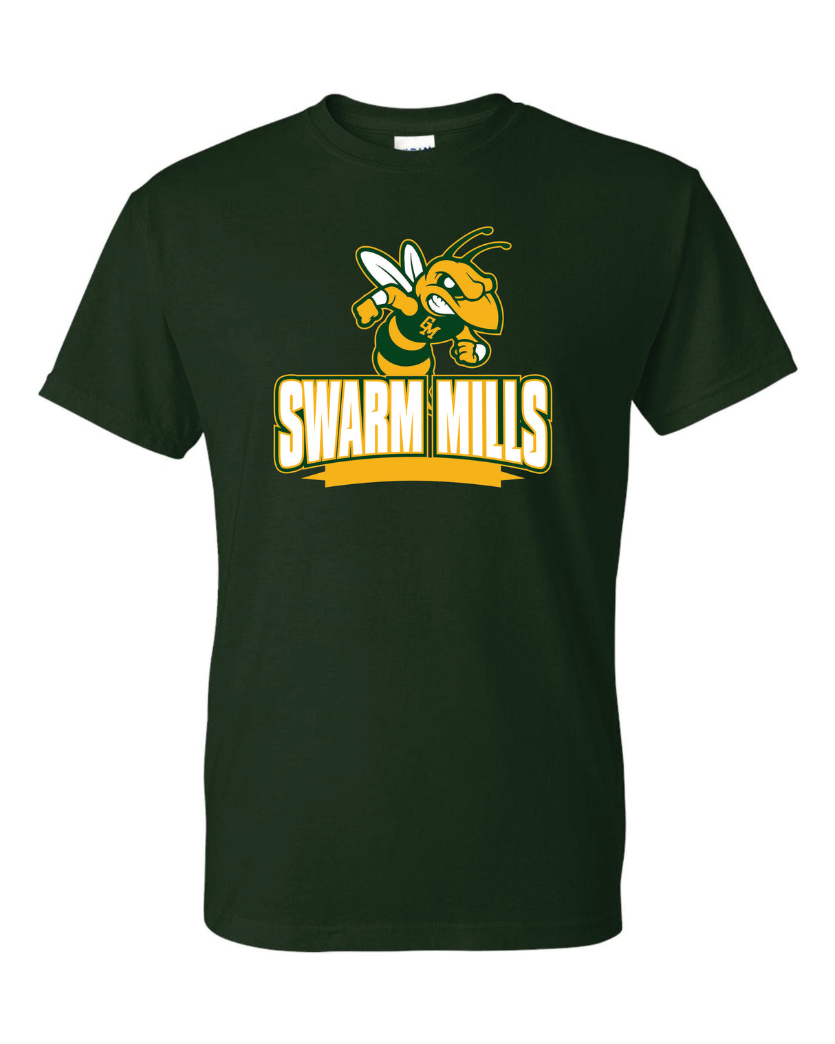 Great Mills Football Short Sleeve T-Shirt 50/50 Blend - Swarm Mills