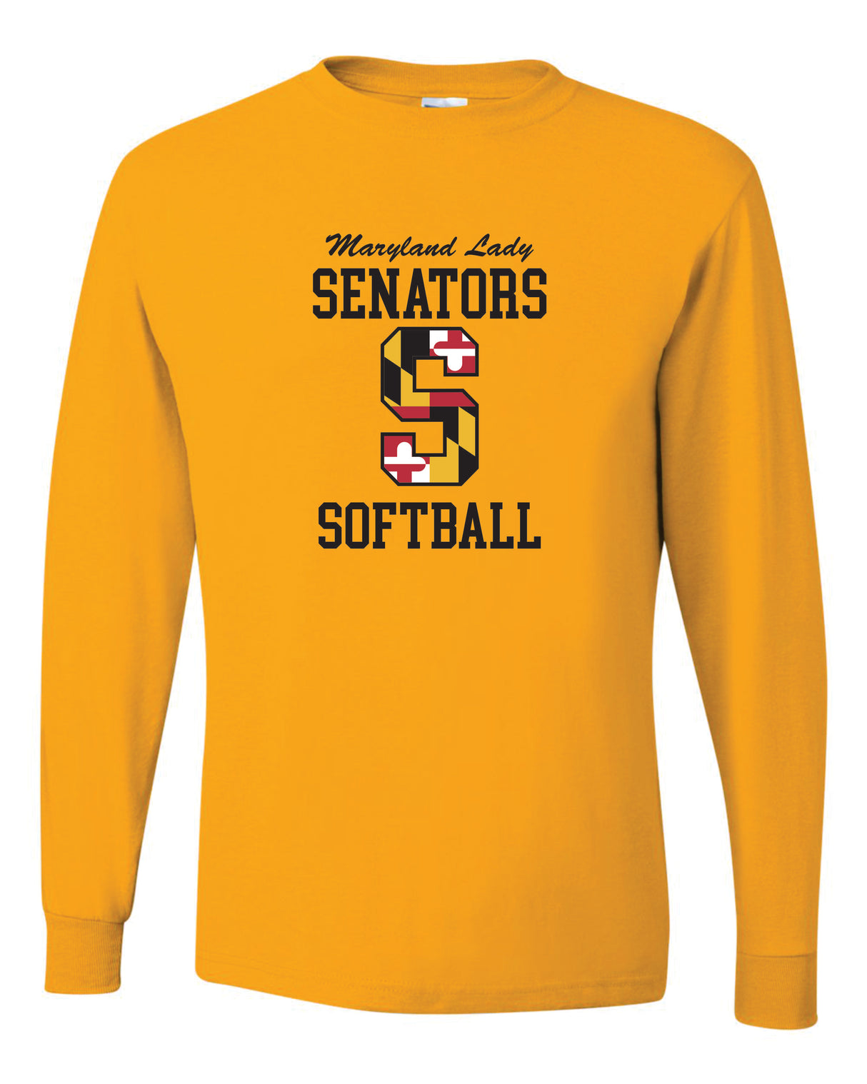 Lady Senators Long Sleeve T-Shirt 50/50 Blend Big S Design