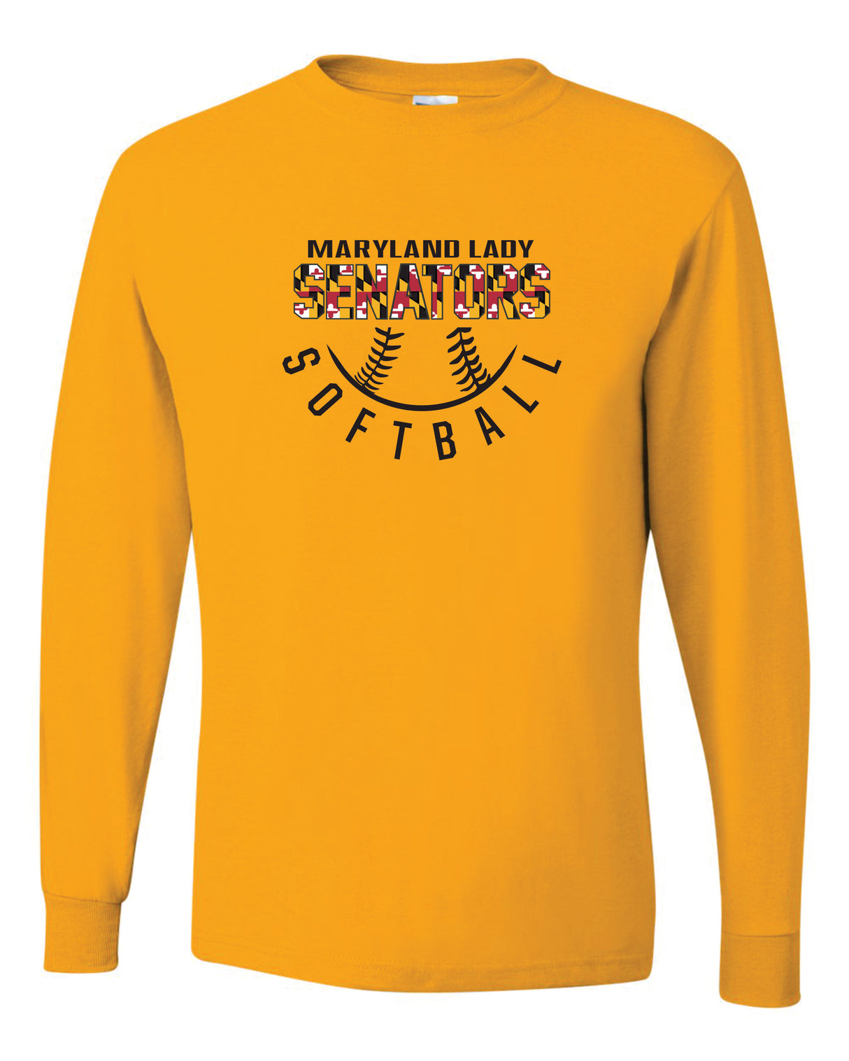 Lady Senators Long Sleeve T-Shirt 50/50 Blend-Half Ball Logo