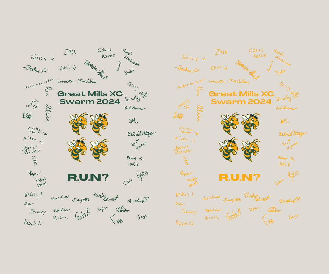 2024 Team Shirt SPECIAL EDITION  Great Mills Cross Country Long Sleeve T-Shirt 50/50 Blend